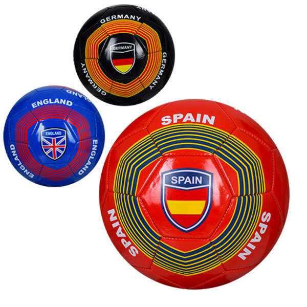 М'яч футбольний EV 3283 (30шт) розмір5, ПВХ, 300-320г, 3види, країни (шт.)