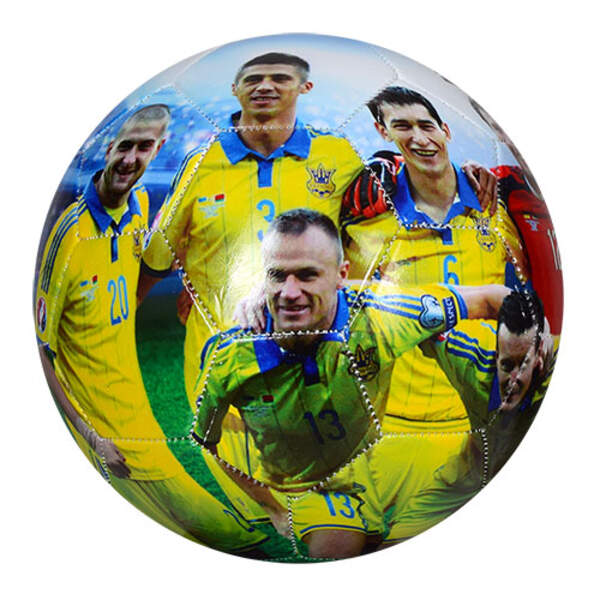 М'яч футбольний EV 3152-1 (30шт) розмір 5, ПВХ 1,8мм, 2шари,32панелі,300-320г, збірна(Україна) (шт.)