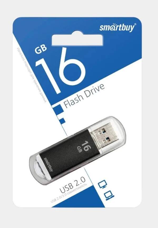Карта пам*яті Smartbuy 16 GB V-CUT-B USB (шт.)