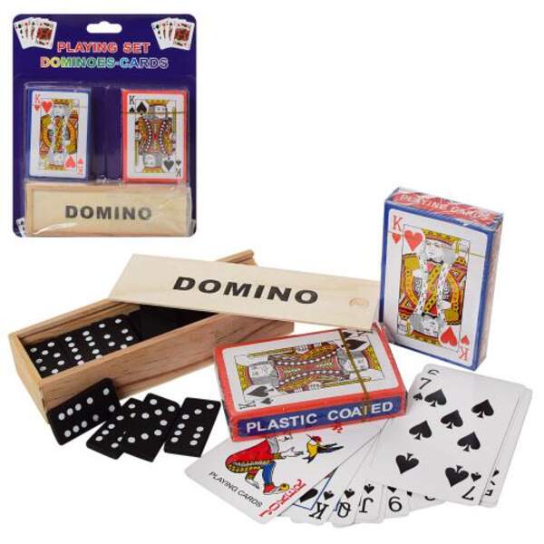 Настільна гра A140 (72шт) доміно(дерев), карти 2шт, на листі, 18-23-4см (шт.)