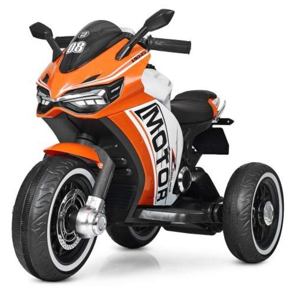 Іграшка Мотоцикл M 4053L-7 (1шт) 2 мотори 25W,2 акум.6V5AH,MP3,USB,руч.газу,світ.колеса,шкір.сид. (шт.)