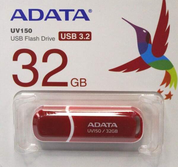 карта памяти A-Data USB 32GB UV 150 Red 3.2 (шт.)