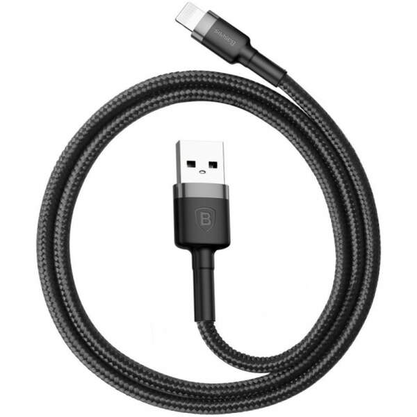 Кабель Baseus Cafule Cable USB for Lightning 1.5A 2.0 м Grey/Black (CALKLF-CG1) (шт.)