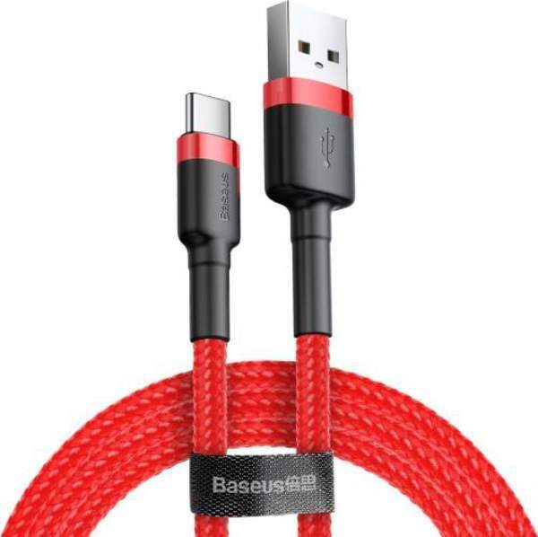 Кабель Baseus Cafule Cable USB for Type-C 2A 2.0 м Red/Black (CATKLF-C91) (шт.)