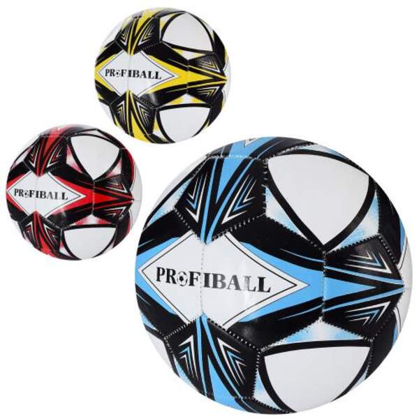 М'яч футбольний EV-3366 (30шт) розмір 5, ПВХ 1,8мм, 300г, 3 кольори, у кульку (шт.)
