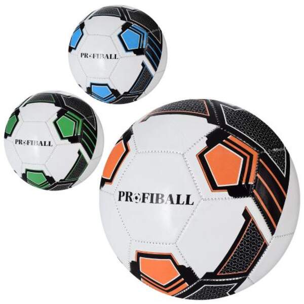 М'яч футбольний EV-3363 (30шт) розмір 5, ПВХ 1,8мм, 300г, 3 кольори, у кульку (шт.)