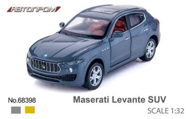 Машина метал АВТОПРОМ арт. 68398 (48шт/2) 1:32 Maserati Levante SUV, бат., світло, звук, відкр.двері (шт.)