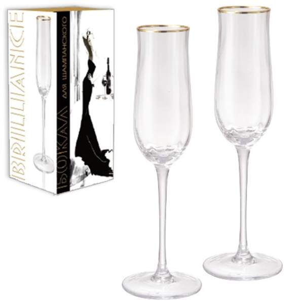 Келих для шампанського "Brilliance" 180мл (ціна за набір 4шт) 7051-16 (шт.)