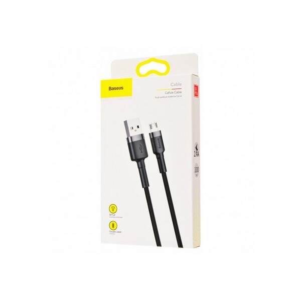 Кабель Baseus cafule cable USB for micro 2.4a 1m  Grey +Black (CAMKLF-BG1) (шт.)