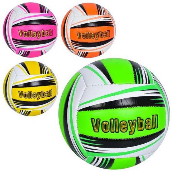 М'яч волейбольний MS 3625 (30шт) офіційний розмір, ПВХ, 260-280г, 4кольори, в пакеті (шт.)