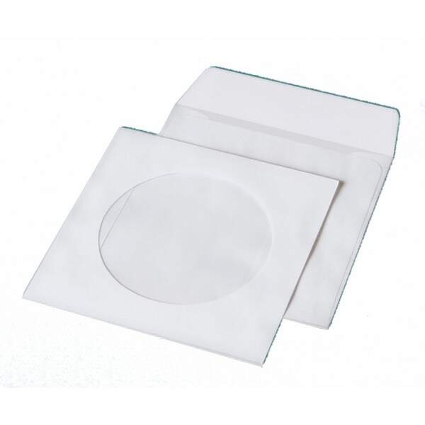 Конверт для CD (124х124мм) білий НК з вікном (термоупаковка) 6108_50 (шт.)