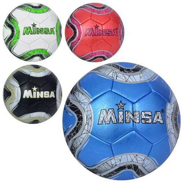 М'яч футбольний MS 3684 (30шт) розмір5, TPE, 350-370г, 4кольори, в пакеті (шт.)