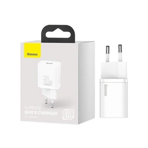 Зарядний пристрій Baseus Super Si quick charger IC 30W EU White (CCSUP-J02) (шт.)