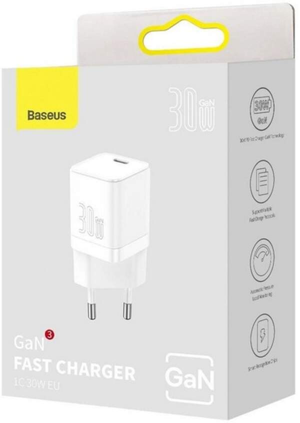 МЗП Baseus GAN3 Fast Charger 1C 30W EU White (CCGN010102) (шт.)