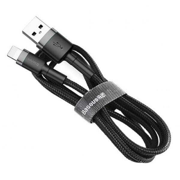 Кабель Baseus Cafule Cable USB For iP 2 A 3м (CALKLF-RG1) Grey/Black (шт.)