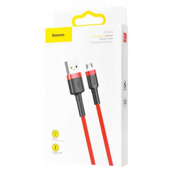 Кабель Baseus Cafule Cable USB for Micro 2A 3.0м Red/Black (CAMKLF-H91) (шт.)