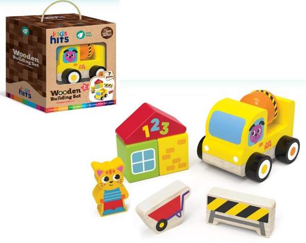 Дерев'яна іграшка Kids hits арт. KH20/017 (30шт) бетонозмішувач в коробці 16*19*10,3см (шт.)