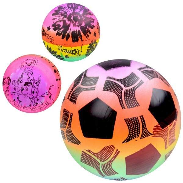М'яч дитячий MS 3963 (240шт) 9 дюймів, веселка, ПВХ, 57-63г, 3види, 10шт в пакеті (шт.)