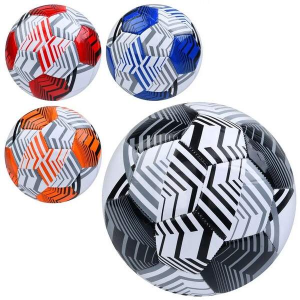 М'яч футбольний MS 3846 (30шт) розмір 5, ПВХ, 300-320г, 4кольори, в пакеті (шт.)