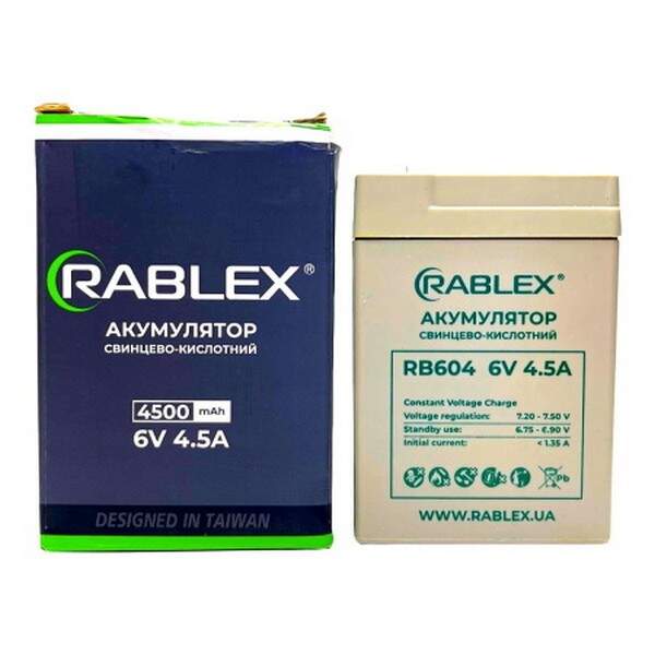 Акамулятор Rablex 6v-4 Ah (RB6040) /20 (шт.)