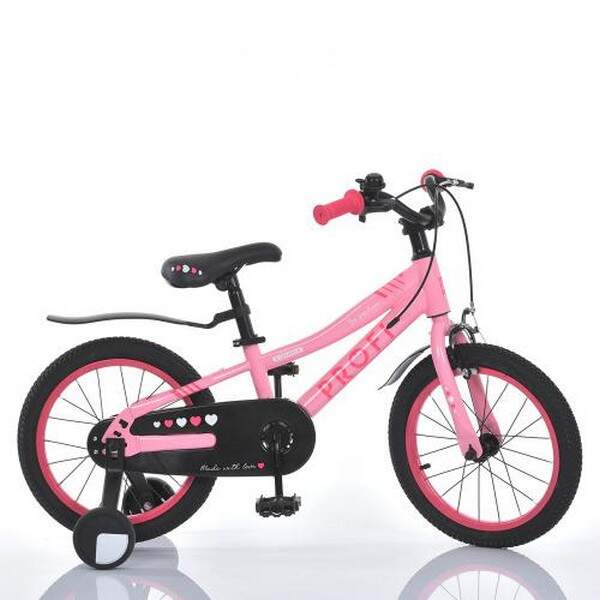 Велосипед дитячий 16д. MB 1608-3 (1шт) SKD75,сталева рама,дод.кол.,рожевий (шт.)