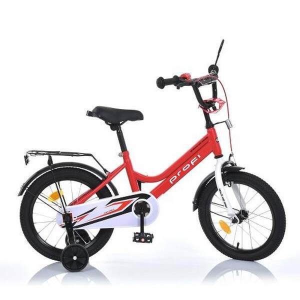 Велосипед дитячий PROF1 14д. MB 14031-1 (1шт) NEO,SKD75,червоно-білий,дзвін.,ліхтар,багажник,дод.кол (шт.)