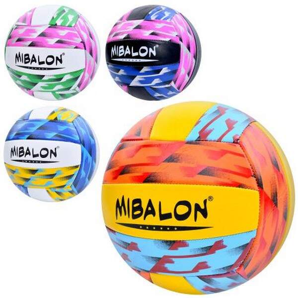 М'яч волейбольний MS 3924 (30шт) офіційний розмір, ПВХ, 260-280г, 4кольори, в пакеті (шт.)