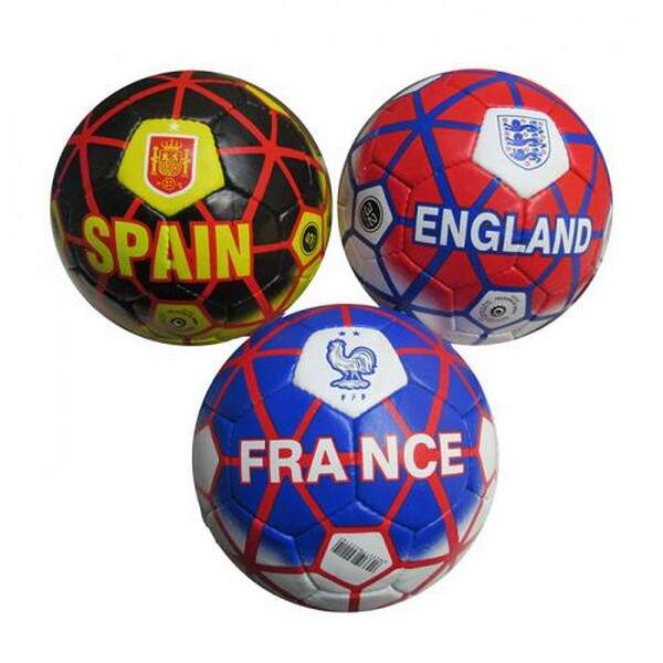 М'яч футбольний 2500-285 (30шт) розмір5,ПУ1,4мм,ручна робота, 32панелі, 400-420г, 3види(країни), в п (шт.)
