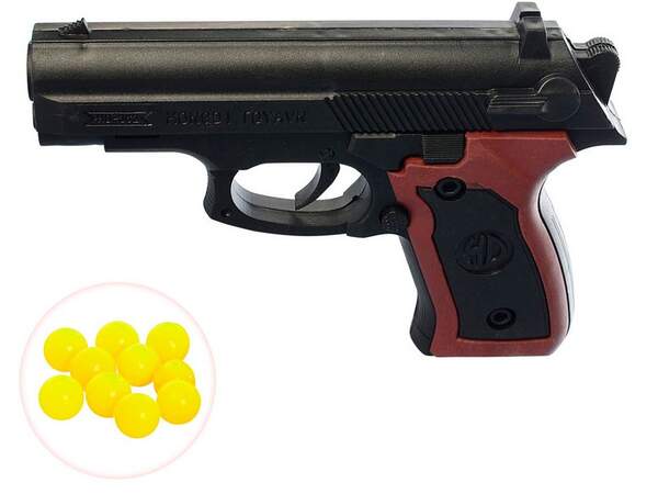 Пістолет 363 (600шт) на кульках, 13см, у пакеті, 13-9-2,5см (шт.)