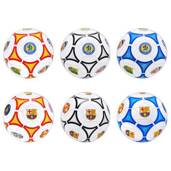 М'яч футбольний EV-3164 (30шт) розмір5,ПВХ1,6мм,2шари,32панелі,300-320г,2види(клуби),3кольори (шт.)