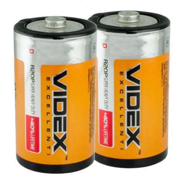 Батарейка Videx R20 /2 teh/24/288 (шт.)